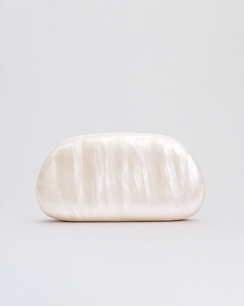 Clutch Scultorea in Perla