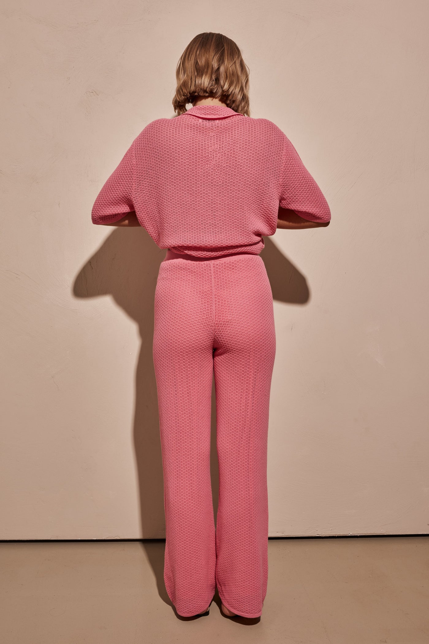 Juliet Örgü Pantolon (Pembe)