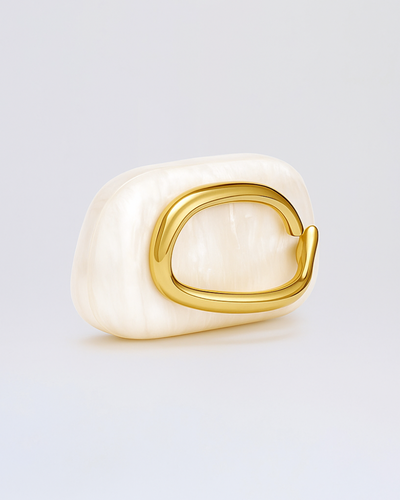 Clutch Scultorea in Perla
