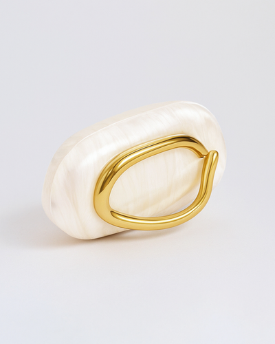 Clutch Scultorea in Perla