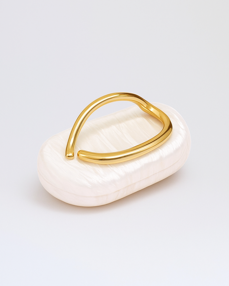 Clutch Scultorea in Perla