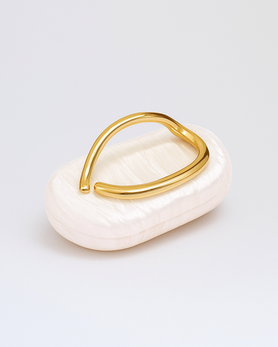 Clutch Scultorea in Perla